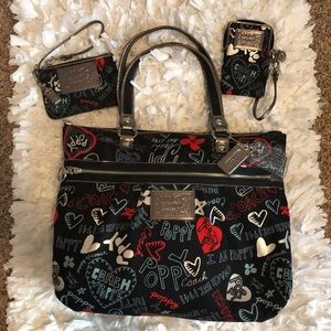 Coach Poppy Tote, wristlet and phone holder